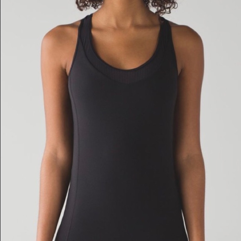 Lululemon deep breath tank black size 6